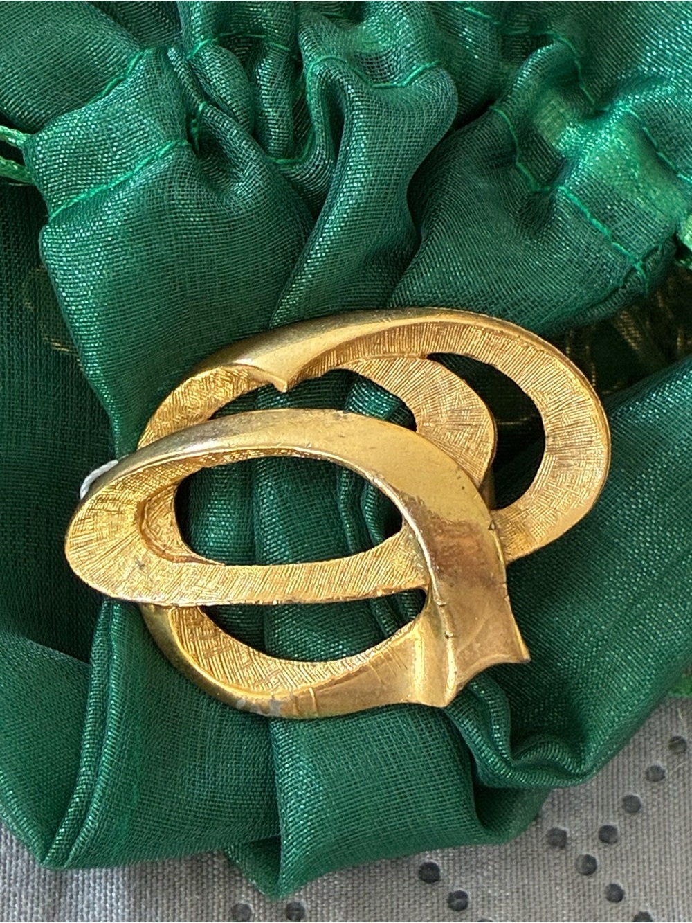 Lieba USA Gold-Tone Abstract Scarf Clip- Women's Jewelry 1.75”